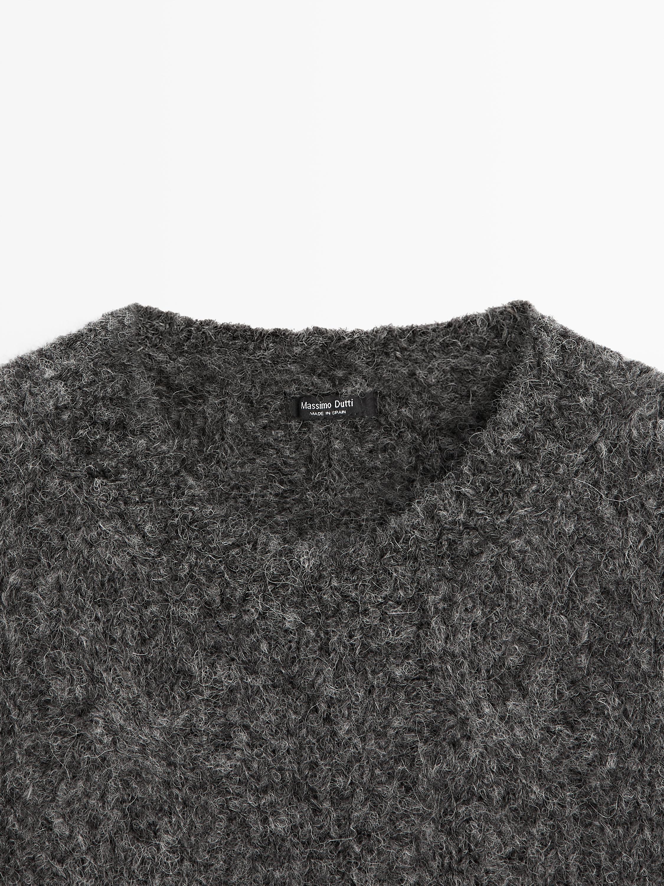 Plastron en alpaga mélangé